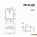 Кухонные мойки Practik PR-M 425-003 (светло-серый)