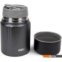 Термосы, термокружки и многоразовые стаканы Miku 780 мл (темно-серый)