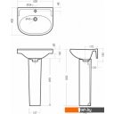 Умывальники Sanita Комфорт 50 WB.PD/Comfort/50-C/WHT.G/S1