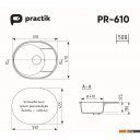 Кухонные мойки Practik PR-M 610-004 (черный оникс)