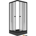 Душевые кабины Метакам Universal Black 90x90 KKS_013568 (прозрачное стекло)
