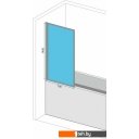 Шторки и карнизы для ванн и поддонов Rea Lagos-1 Fix 70 (черный/прозрачное стекло)