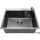Кухонные мойки Stellar Decor S7050NB-D (нано черный)
