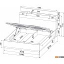 Кровати Интерлиния Quartz QZ-К160 с ПМ (дуб нокс/черный)