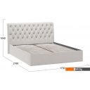 Кровати Трия Скарлет универсальная тип 1 с ПМ 160x200 (велюр бежевый)