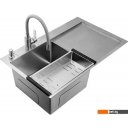 Кухонные мойки Roxen Vespa 560230-70L сатин (с коландером и дозатором)
