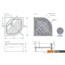 Душевые поддоны Метакам Classic V 80x80 АПS_013320 (закругленный)
