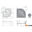 Душевые поддоны Метакам Classic V 80x80 АПS_013320 (закругленный)