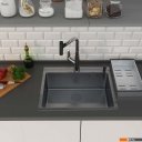 Кухонные мойки Roxen Simple 560220-55B PVD графит (с коландером и дозатором)