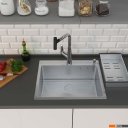 Кухонные мойки Roxen Simple 560220-55 сатин (с коландером и дозатором)
