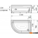 Душевые поддоны Radomir 118x78 1-11-0-2-0-009