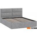 Кровати Трия Глосс универсальный тип 1 с ПМ 160x200 (микровелюр Wellmart Silver)