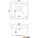 Кухонные мойки Mixline 548565 (черный графит, 3 мм)