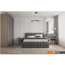 Кровати ДСВ Лана 1.4 с ПМ 140x200 (графит софт)