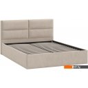 Кровати Трия Глосс универсальный тип 1 160x200 (микровелюр Wellmart Dark Beige)