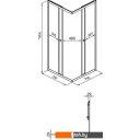 Душевые кабины Triton Вента-Блэк 80x80 (черный, без поддона)