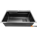 Кухонные мойки Stellar Decor S7045NB-A-D (нано черный, c доской)