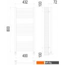 Полотенцесушители TERMINUS Аврора П16 400x800 нп (хром)