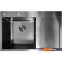 Кухонные мойки Stellar Decor S7850NB-L-D (нано черный)