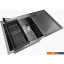 Кухонные мойки Stellar Decor S7850NB-L-D (нано черный)