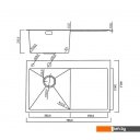 Кухонные мойки Roxen Vespa 560230-70LB PVD графит (с коландером и дозатором)