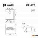 Кухонные мойки Practik PR-M 425-002 (слоновая кость)