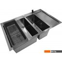 Кухонные мойки Stellar Decor S7850NB-2L-D (нано черный) Кухонные мойки Stellar Decor S7850NB-2L-D (нано черный)