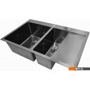 Кухонные мойки Stellar Decor S7850NB-2L-D (нано черный)