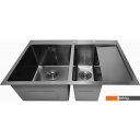 Кухонные мойки Stellar Decor S7850NB-2L-D (нано черный)
