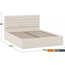 Кровати Трия Порто универсальная 160x200 (велюр Confetti Cream)