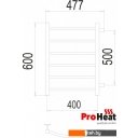 Полотенцесушители ProHeat Classic 40x60 (боковое подключение, черный муар)