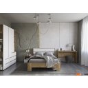 Кровати Стендмебель Хелен КР 02 140x200 (белый/дуб крафт золотой)