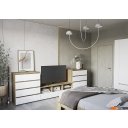 Кровати Стендмебель Хелен КР 02 140x200 (белый/дуб крафт золотой)