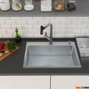 Кухонные мойки Roxen Simple 560220-70 сатин (с коландером и дозатором)