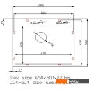 Кухонные мойки Stellar Decor S6550NB-D (нано черный)