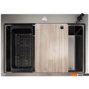 Кухонные мойки Stellar S6050NB-A (нано черный, c доской)