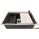 Кухонные мойки Stellar S6050NB-A (нано черный, c доской)