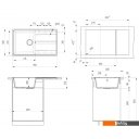Кухонные мойки Ulgran Quartz Prima 850 (уголь)
