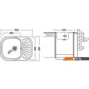 Кухонные мойки Ukinox Галант GAL620.480 GT8K 1R