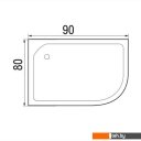 Душевые поддоны River Wemor 90/80/24 L