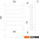 Полотенцесушители TERMINUS Аврора П6 500x650 нп электро (хром)