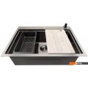 Кухонные мойки Stellar S7050NB-A (нано черный, c доской)