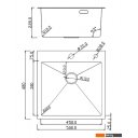 Кухонные мойки Roxen Snake 560220-50-S (50*48) сатин/текстурная поверхность (с коландером и дозатором)