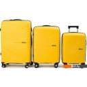 Чемоданы, сумки-тележки Pride PP-9702 (3шт, желтый)