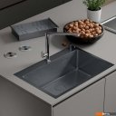 Кухонные мойки Roxen Simple 560220-70B PVD графит (с коландером и дозатором)
