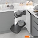 Принадлежности для мытья, сушки, хранения посуды Starax Волшебный уголок поворотный S-3015-А (левое выдвижение, антрацит)