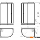 Душевые кабины Domani-Spa Delight 128 120x80 L с гидромассажем (черный/тонированное)