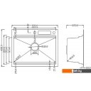 Кухонные мойки Roxen Stage 560250-60B PVD графит (c держателем для ножей, двумя коландерами, разделочной доской и дозатором)
