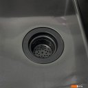 Кухонные мойки Roxen Stage 560250-60B PVD графит (c держателем для ножей, двумя коландерами, разделочной доской и дозатором)