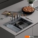 Кухонные мойки Roxen Stage 560250-60 сатин (c держателем для ножей, двумя коландерами, разделочной доской и дозатором) Кухонные мойки Roxen Stage 560250-60 сатин (c держателем для ножей, двумя коландерами, разделочной доской и дозатором)